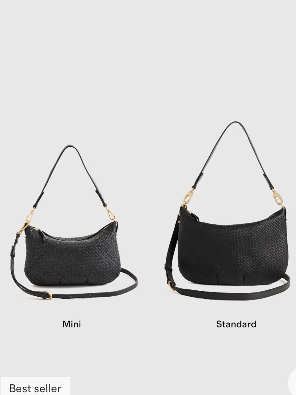 Quince Sloane Woven Mini Shoulder Bag Cognac - Picture 3 of 3